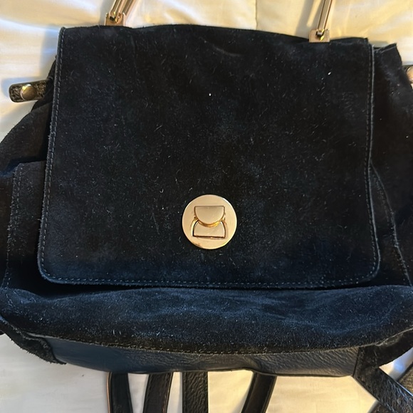 Lulus black, suede and leather backpack - Picture 3 of 9
